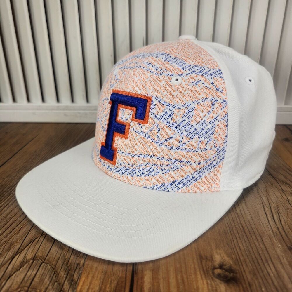 TOW University of Florida Gators Size M/L Hat Cap White Orange College Sport SEC